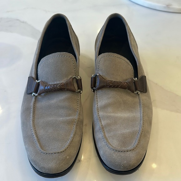 Salvatore Ferragamo Men's gray suede Loafers